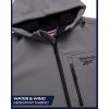 imageReebok Mens Jacket  Water Resistant Zip Up Sherpa Fleece Lined Softshell Mens Lightweight Jacket  Winter Jackets for MenFog