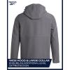 imageReebok Mens Jacket  Water Resistant Zip Up Sherpa Fleece Lined Softshell Mens Lightweight Jacket  Winter Jackets for MenFog