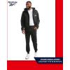 imageReebok Mens Sweater Jacket  Fleece Lined Weather Resistant Insulated Outerwear  Cozy Sweater Jackets for Men SizesMXXLBlack