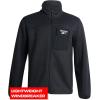 imageReebok Mens Sweater Jacket  Fleece Lined Weather Resistant Insulated Outerwear  Cozy Sweater Jackets for Men SizesMXXLBlack HeatherBlack