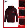 imageReebok Mens Sweater Jacket  Fleece Lined Weather Resistant Insulated Outerwear  Cozy Sweater Jackets for Men SizesMXXLMaroon