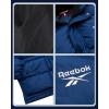 imageReebok Mens Winter Jacket  Heavyweight Insulated Mens Winter Coat  Wind Water Resistant Quilted Puffer Jackets for MenBatik Blue