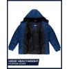 imageReebok Mens Winter Jacket  Heavyweight Insulated Mens Winter Coat  Wind Water Resistant Quilted Puffer Jackets for MenBatik Blue