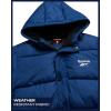imageReebok Mens Winter Jacket  Heavyweight Insulated Mens Winter Coat  Wind Water Resistant Quilted Puffer Jackets for MenBatik Blue