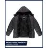 imageReebok Mens Winter Jacket  Heavyweight Insulated Mens Winter Coat  Wind Water Resistant Quilted Puffer Jackets for MenCharcoal