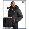 imageReebok Mens Winter Jacket  Thick Heavyweight Ski Winter Coat  Warm Insulated Quilted Hooded Puffer Coat for MenBlack