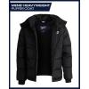 imageReebok Mens Winter Jacket  Thick Heavyweight Ski Winter Coat  Warm Insulated Quilted Hooded Puffer Coat for MenBlack