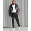 imageReebok Mens Winter Jacket  Warm Heavyweight Mens Winter Coat  Wind Water Resistant Insulated Quilted Puffer Jackets for MenCharcoal Grey Ash