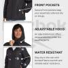 imageReebok Rain Jacket Men with Hood Windbreaker Men Lightweight Waterproof JacketBlack