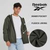 imageReebok Rain Jacket Men with Hood Windbreaker Men Lightweight Waterproof JacketOlive