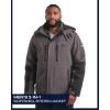 imageReebok Softshell Mens Winter Jacket  2 in 1 System Hooded Windbreaker Softshell Jacket Removable Puffer Winter Coats for MenCharcoal Grey