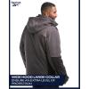 imageReebok Softshell Mens Winter Jacket  2 in 1 System Hooded Windbreaker Softshell Jacket Removable Puffer Winter Coats for MenCharcoal Grey