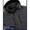 imageReebok Softshell Mens Winter Jacket  2 in 1 System Hooded Windbreaker Softshell Jacket Removable Puffer Winter Coats for MenCharcoal Grey