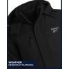 imageReebok Softshell Mens Winter Jacket  2 in 1 System Hooded Windbreaker Softshell Jacket Removable Puffer Winter Coats for MenJet Black