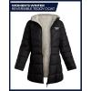 imageReebok Womens Winter Jacket  Sherpa Fleece Lined Reversible Insulated Puffer Parka Winter Coats for Women with Faux Fur HoodBlack Ink