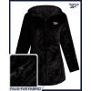 imageReebok Womens Winter Jacket  Sherpa Fleece Lined Reversible Insulated Puffer Parka Winter Coats for Women with Faux Fur HoodEbony