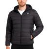 imageReebok Mens Jacket  Lightweight Hooded Quilted Puffer Coat  Warm Insulated Winter Jacket for Men S4XCharcoal