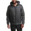 imageReebok Mens Jacket  Warm Insulated Quilted Puffer Jacket with Sweater Fleece Sleeves  Hooded Outdoor Jacket for Men MXLBlack