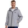 imageReebok Rain Jacket Men with Hood Windbreaker Men Lightweight Waterproof JacketGrey
