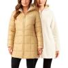 imageReebok Womens Winter Jacket  Sherpa Fleece Lined Reversible Insulated Puffer Parka Winter Coats for Women with Faux Fur HoodChampagne