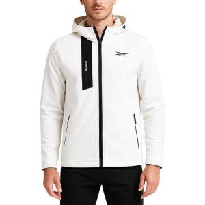 imageReebok Mens Jacket  Water Resistant Zip Up Sherpa Fleece Lined Softshell Mens Lightweight Jacket  Winter Jackets for MenWhite