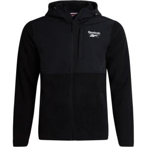 imageReebok Mens Jackets  Lighweight Polar Fleece Jacket Zip Up Winter Jackets for Men with Pockets Outerwear CoatsBlack Ink