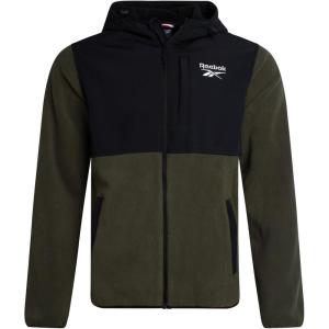 imageReebok Mens Jackets  Lighweight Polar Fleece Jacket Zip Up Winter Jackets for Men with Pockets Outerwear CoatsOlive