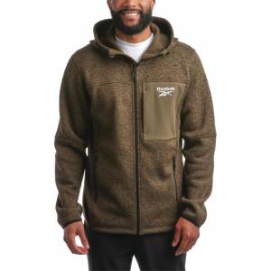 imageReebok Mens Sweater Jacket  Fleece Lined Weather Resistant Insulated Outerwear  Cozy Sweater Jackets for Men SizesMXXLCargo Green