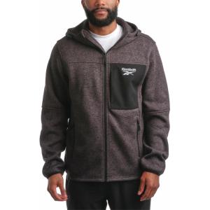 imageReebok Mens Sweater Jacket  Fleece Lined Weather Resistant Insulated Outerwear  Cozy Sweater Jackets for Men SizesMXXLCharcoal Heather