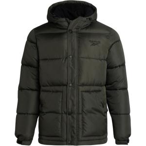imageReebok Mens Winter Jacket  Heavyweight Insulated Mens Winter Coat  Wind Water Resistant Quilted Puffer Jackets for MenOlive
