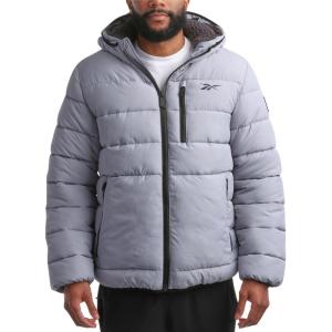 imageReebok Mens Winter Jacket  Heavyweight Sherpa Lined Puffer Parka Mens Winter Coat  Insulated Quilted Ski Jacket for MenGrey