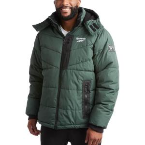 imageReebok Mens Winter Jacket  Thick Heavyweight Ski Winter Coat  Warm Insulated Quilted Hooded Puffer Coat for MenOlive