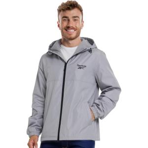 imageReebok Rain Jacket Men with Hood Windbreaker Men Lightweight Waterproof JacketGrey