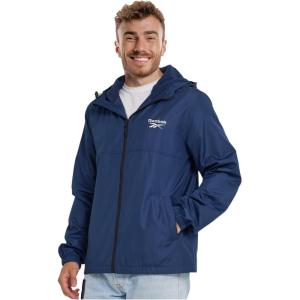 imageReebok Rain Jacket Men with Hood Windbreaker Men Lightweight Waterproof JacketNavy