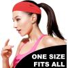 imageReebok 3pk Wide Knotted Headwrap  Secure Lightweight DamageFree Hold  Quality Gym Hair Accessories for Active Comfort