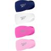 imageReebok 4pk Wide Knotted Headwrap  Secure Lightweight DamageFree Hold  Quality Gym Hair Accessories for Active Comfort