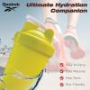 imageReebok Athletic Shaker  17oz Protein Bottle  Gym Running Hiking  BPA Free BlueYellow