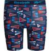 imageReebok Boys Boxer Briefs  3 Pack Performance 6 Inseam Long Leg Boxer Briefs Boys Underwear with Support Pouch 618Maritime Blue PrintMaritime BlueAtomic Blue
