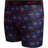 imageReebok Boys Boxer Briefs  3 Pack Performance Soft Stretch Breathable 5 Inseam Boxer Briefs Boys Underwear 618Blue DepthsChinese RedBlack Print