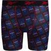 imageReebok Boys Boxer Briefs  3 Pack Performance Soft Stretch Breathable 5 Inseam Boxer Briefs Boys Underwear 618Blue DepthsChinese RedBlack Print