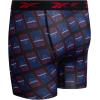 imageReebok Boys Boxer Briefs  3 Pack Performance Soft Stretch Breathable 5 Inseam Boxer Briefs Boys Underwear 618Blue DepthsChinese RedBlack Print