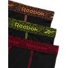 imageReebok Boys Boxer Briefs  3 Pack Performance Soft Stretch Breathable 5 Inseam Boxer Briefs Boys Underwear 618Classic Black With Contrast