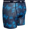 imageReebok Boys Boxer Briefs  3 Pack Performance Soft Stretch Breathable 5 Inseam Boxer Briefs Boys Underwear 618Maritime Blue PrintMaritime BlueStone Grey