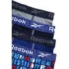 imageReebok Boys Boxer Briefs  4 Pack Soft Comfort Performance Stretch Breathable 5 Inseam Boxer Briefs Boys Underwear 618Blue PrinTgreyBlueMaritime Blue