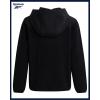 imageReebok Boys Fleece Jacket  Weather Resistant Hooded Full Zip Polar Fleece Jacket for Boys  Lightweight Outerwear JacketsBlack Ink