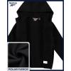 imageReebok Boys Fleece Jacket  Weather Resistant Hooded Full Zip Polar Fleece Jacket for Boys  Lightweight Outerwear JacketsBlack Ink