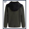 imageReebok Boys Fleece Jacket  Weather Resistant Hooded Full Zip Polar Fleece Jacket for Boys  Lightweight Outerwear JacketsOlive