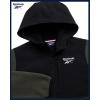 imageReebok Boys Fleece Jacket  Weather Resistant Hooded Full Zip Polar Fleece Jacket for Boys  Lightweight Outerwear JacketsOlive