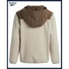 imageReebok Boys Fleece Jacket  Weather Resistant Hooded Full Zip Polar Fleece Jacket for Boys  Lightweight Outerwear JacketsStucco