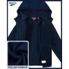 imageReebok Boys Fleece Jacket  Weather Resistant Hooded Full Zip Polar Fleece Jacket for Boys  Lightweight Outerwear JacketsVector Navy Blue